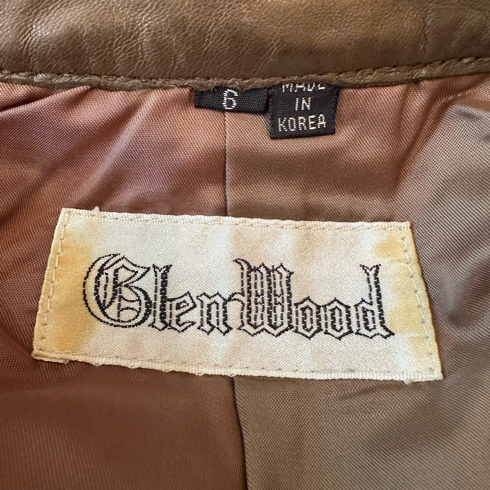 Fringed Leather Skirt - Olive Green Vintage - Picture 9 of 9
